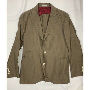 Brunello Cucinelli Green Cotton Blazer